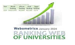 جامعة قناة السويس تحقق تقدما مميز فى تصنيف ويبمتريكس للجامعات يناير 2024